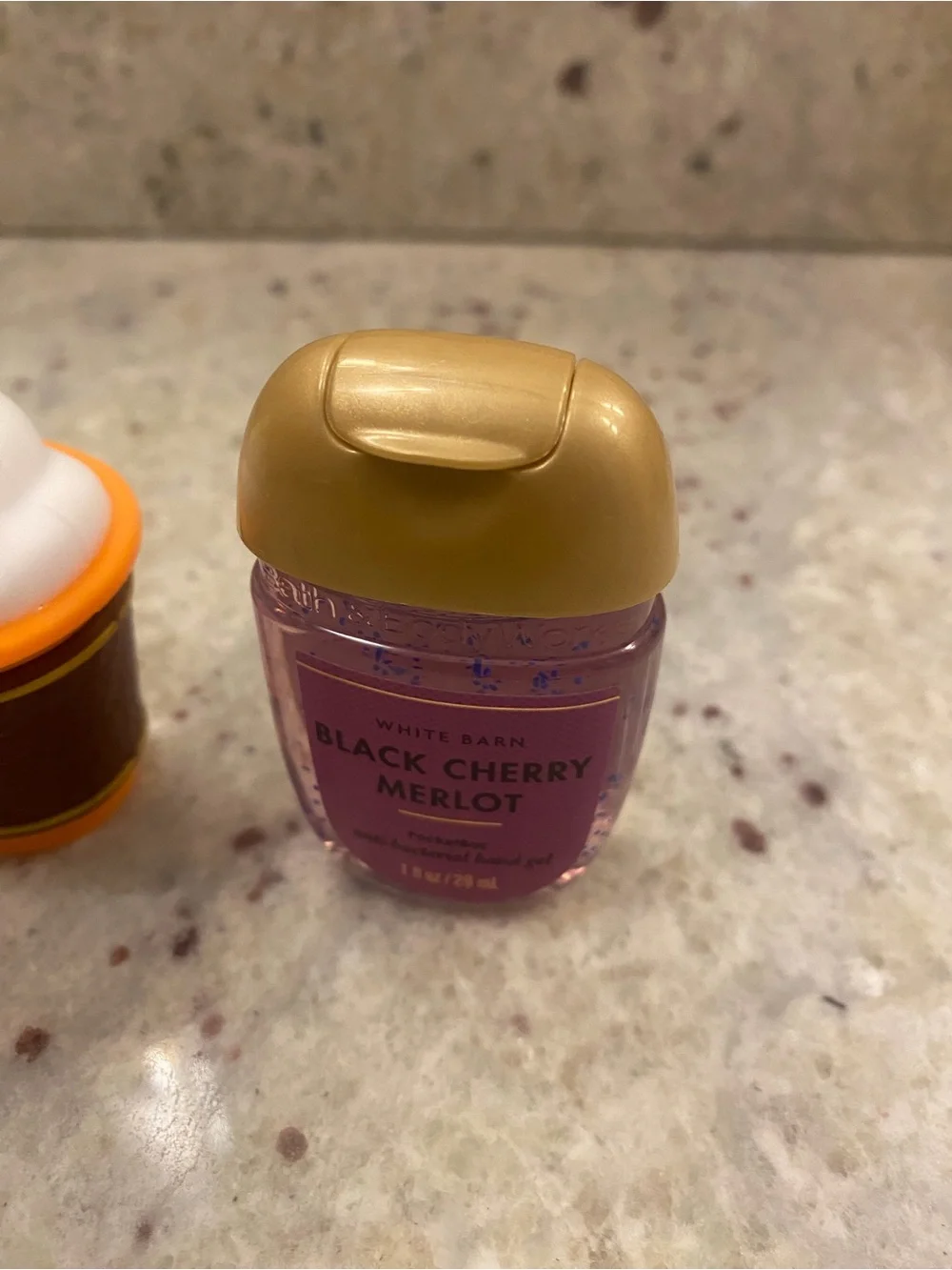 Bath & Body Works set - pumpkin latte hand gel holder bag Cham & 2 hand gels NWT
